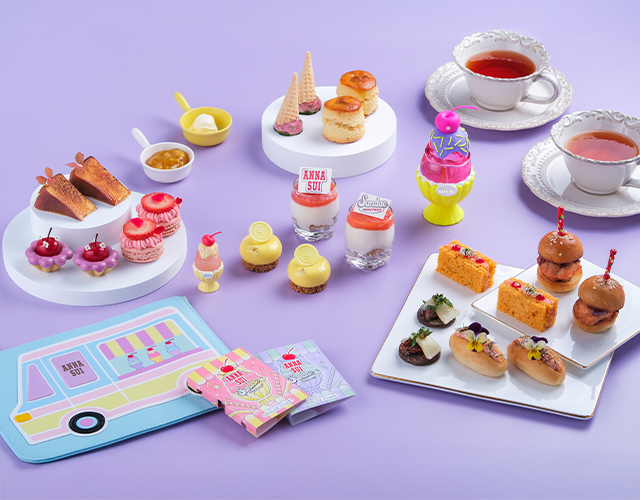 Sky Lounge x ANNA SUI<br>
“Sundae Neon Twist Afternoon Tea” <br>
Exclusive 25% savings for afternoon tea