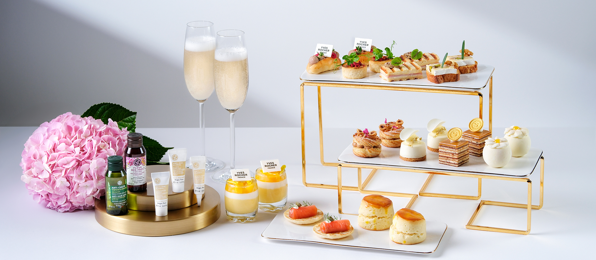 Sky Lounge x YVES ROCHER<br>
The Rejuvenating Botanical Afternoon Tea<br>
Exclusive 25% savings for afternoon tea